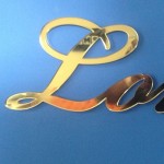 logomarca em acrílico espelhado curitiba, letras em espelho curitiba