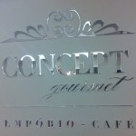 logomarca acrílico espelhado