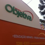 letra caixa aço galvanizado com pintura automotiva